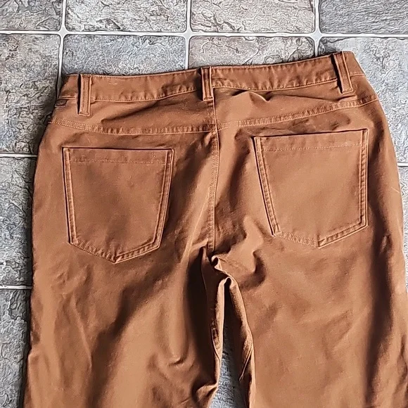 Lululemon Men's ABC Pants Slim Utilitech Copper Brown Sz 32 EUC